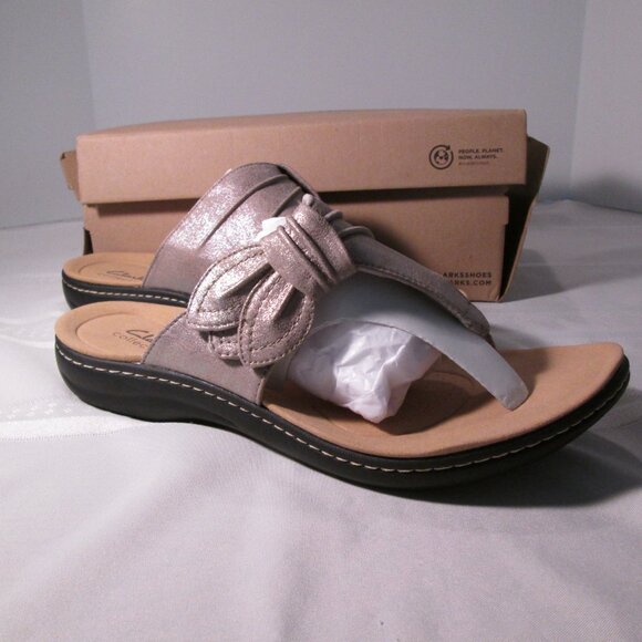Clarks Laurieann Rae Slip-On Thong Sandals 12W NIB - Picture 5 of 9